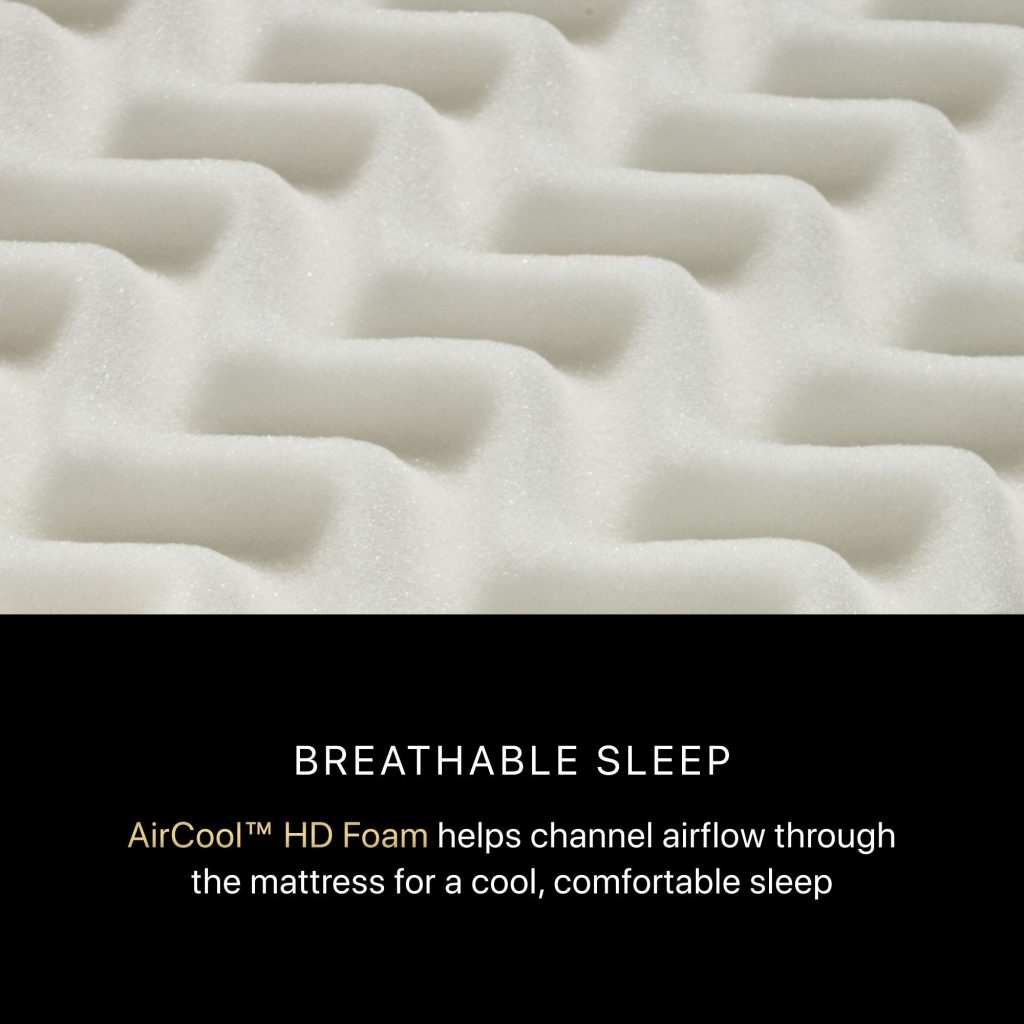 Beautyrest Black Series One AirCool HD foam, close-up