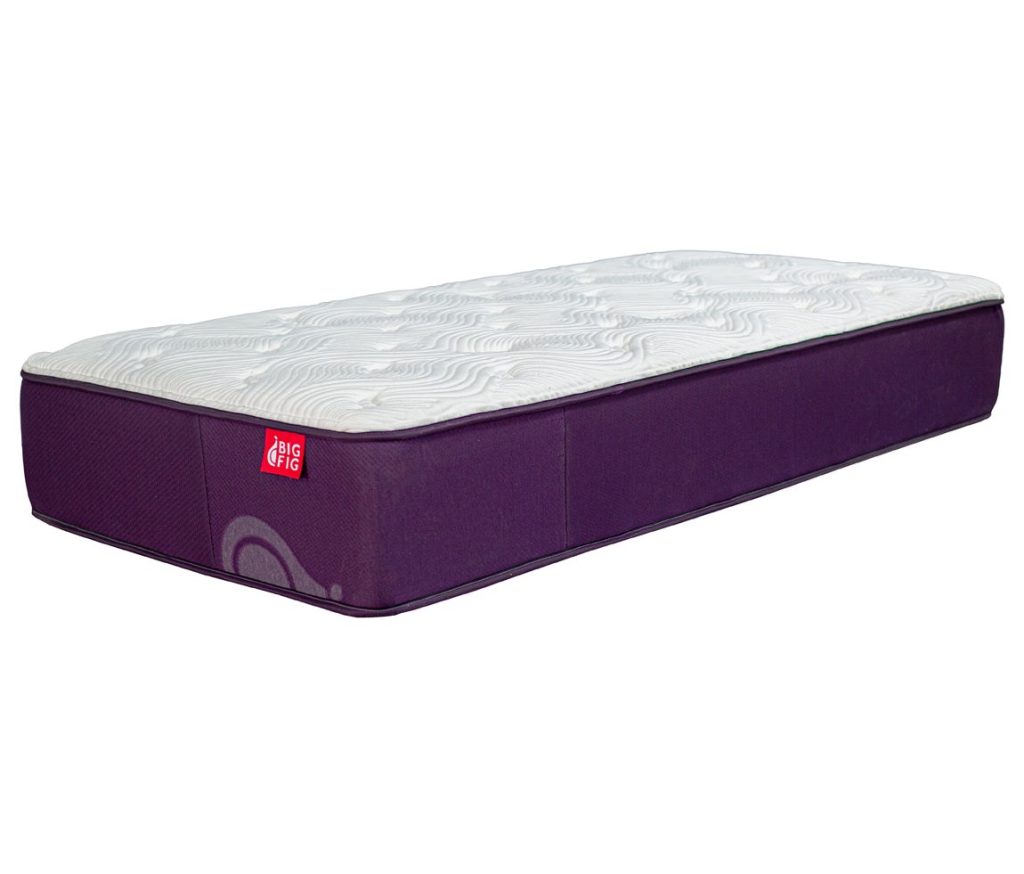 Big Fig Classic Mattress seen at an angle on a white background