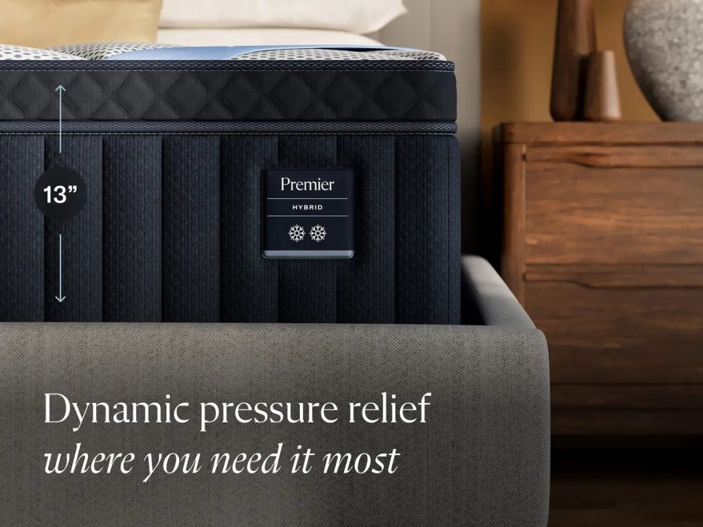 DreamCloud Premier Hybrid mattress, side panel showing the 13-inch height