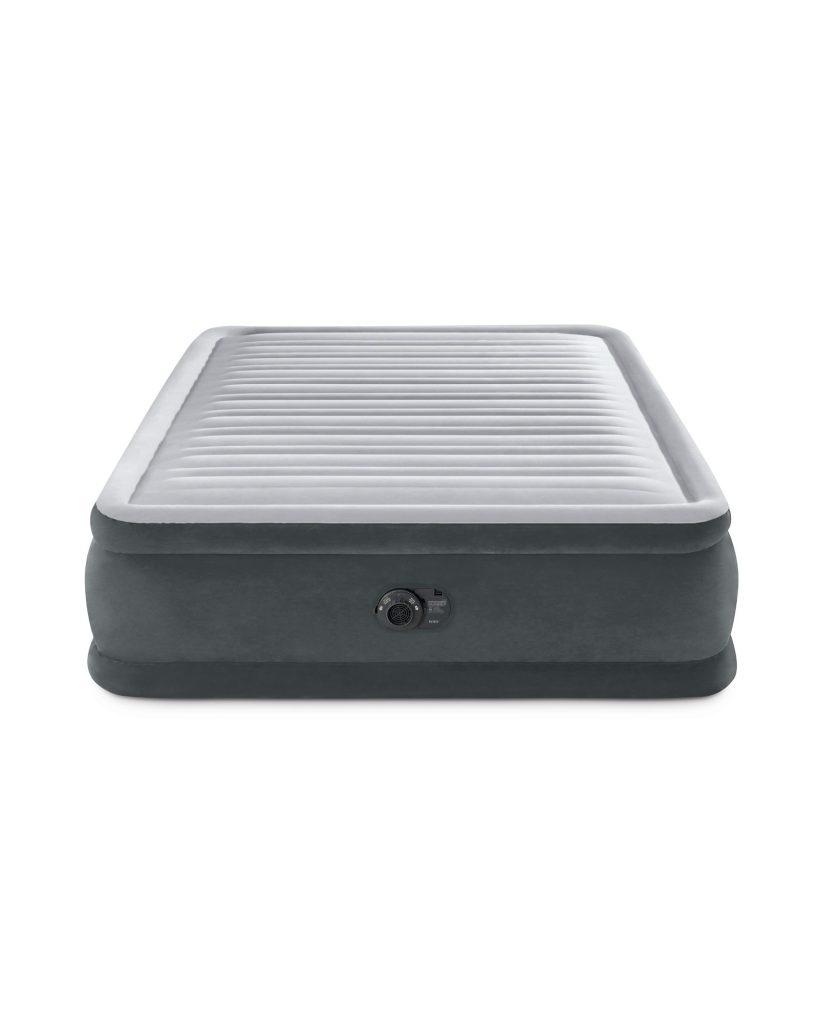 Front view of the Intex Comfort-Plush Elevated air mattress showing the 18-inch height
