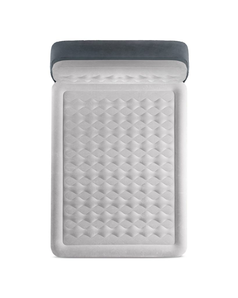 Top view of the Intex Ultra Plush Headboard air mattress quilted surface