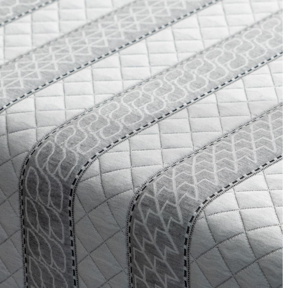 Close-up of the Leesa Sapira Hybrid Mattress cover pattern