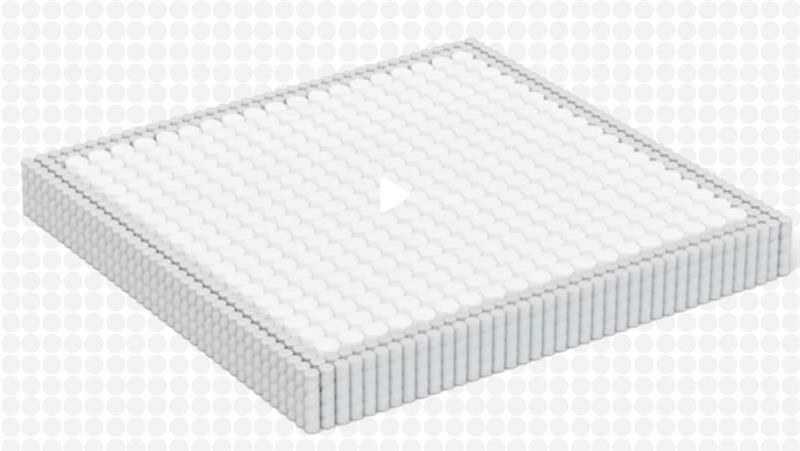 Pocketed coil unit inside the Layla Hybrid Mattress
