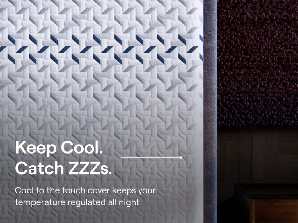 Nectar Luxe Hybrid mattress, close-up of the quilted cooling cover