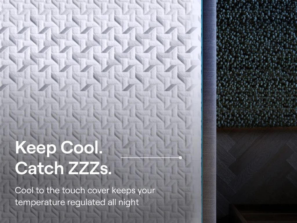 Nectar Premier Hybrid mattress, close-up of the quilted cooling cover