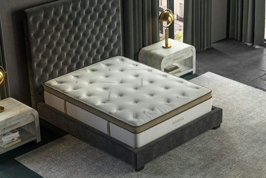 Saatva HD mattress with its hand-tufted pillow top