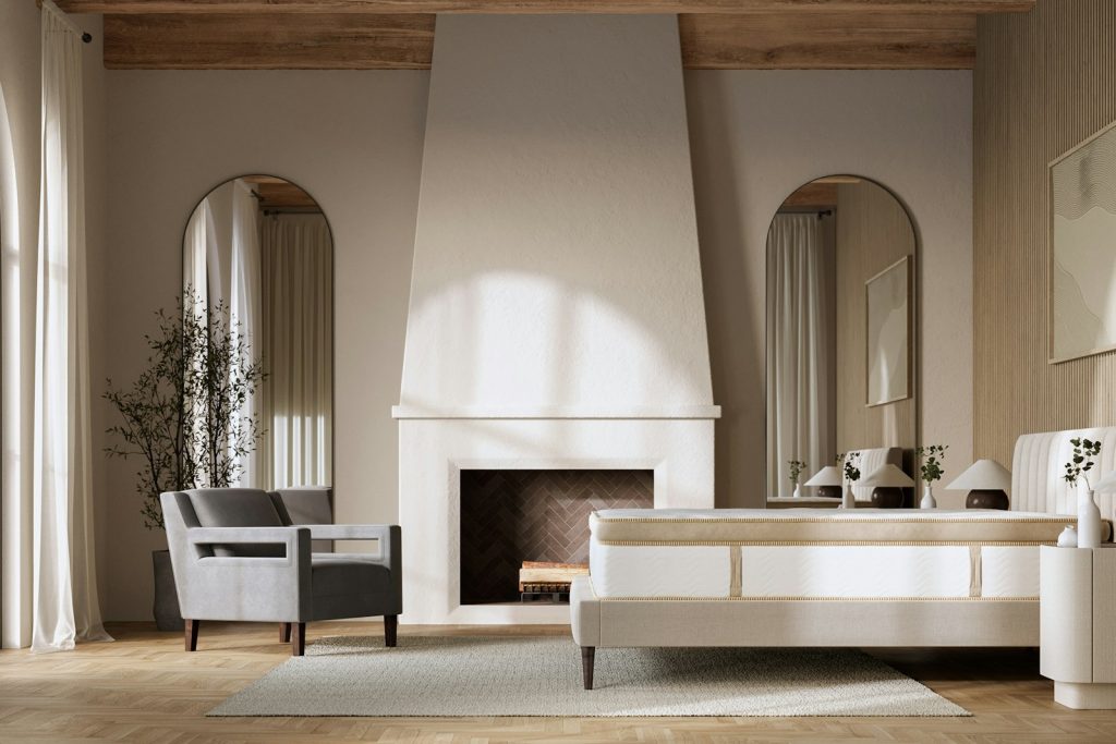 Saatva HD mattress in a furnished room