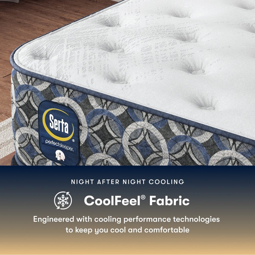 Serta Perfect Sleeper corner with CoolFeel fabric label