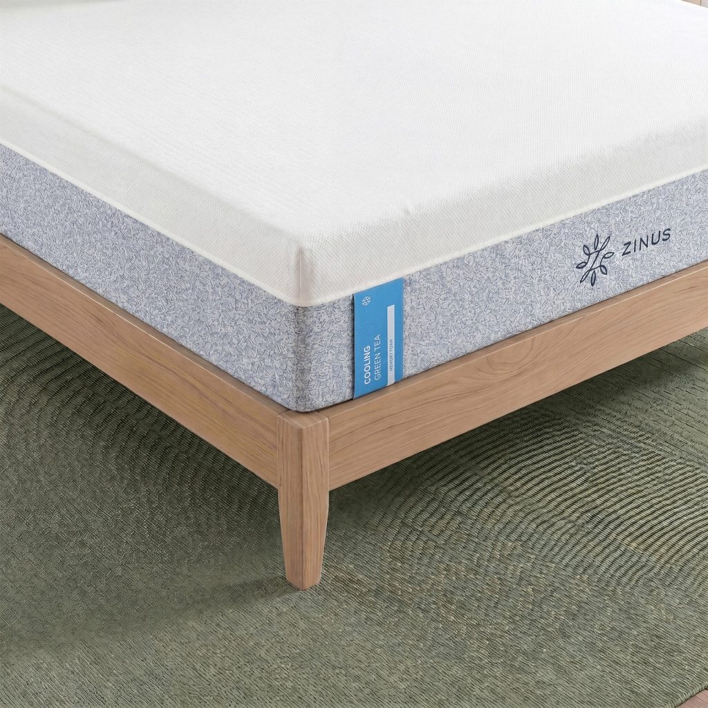Corner of the Zinus Balanced Comfort Signature with its knitted cover
